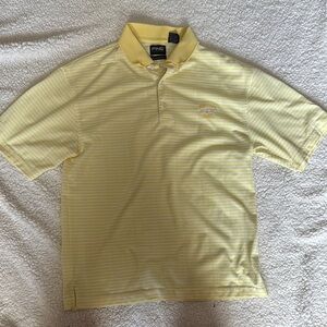 Yellow Striped Men's Golf Ping Heritage Oaks Shirt